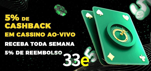 Promoções do cassino ao Vivo 33e